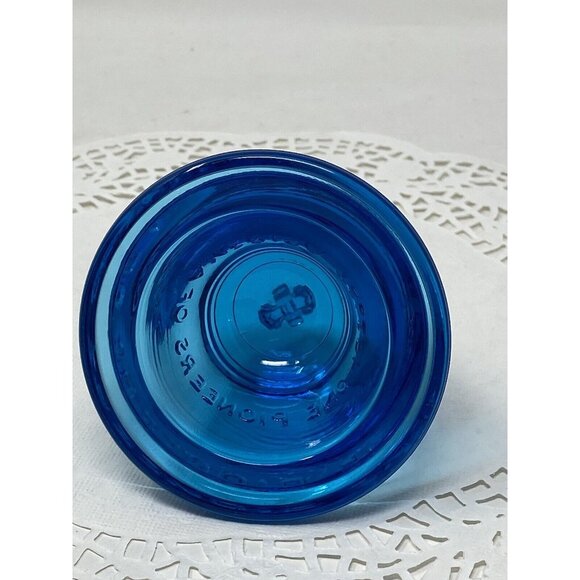 Fenton Blue Glass Bell Paperweight Telephone Pioneers of America Insulator - Picture 3 of 9